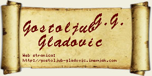 Gostoljub Gladović vizit kartica